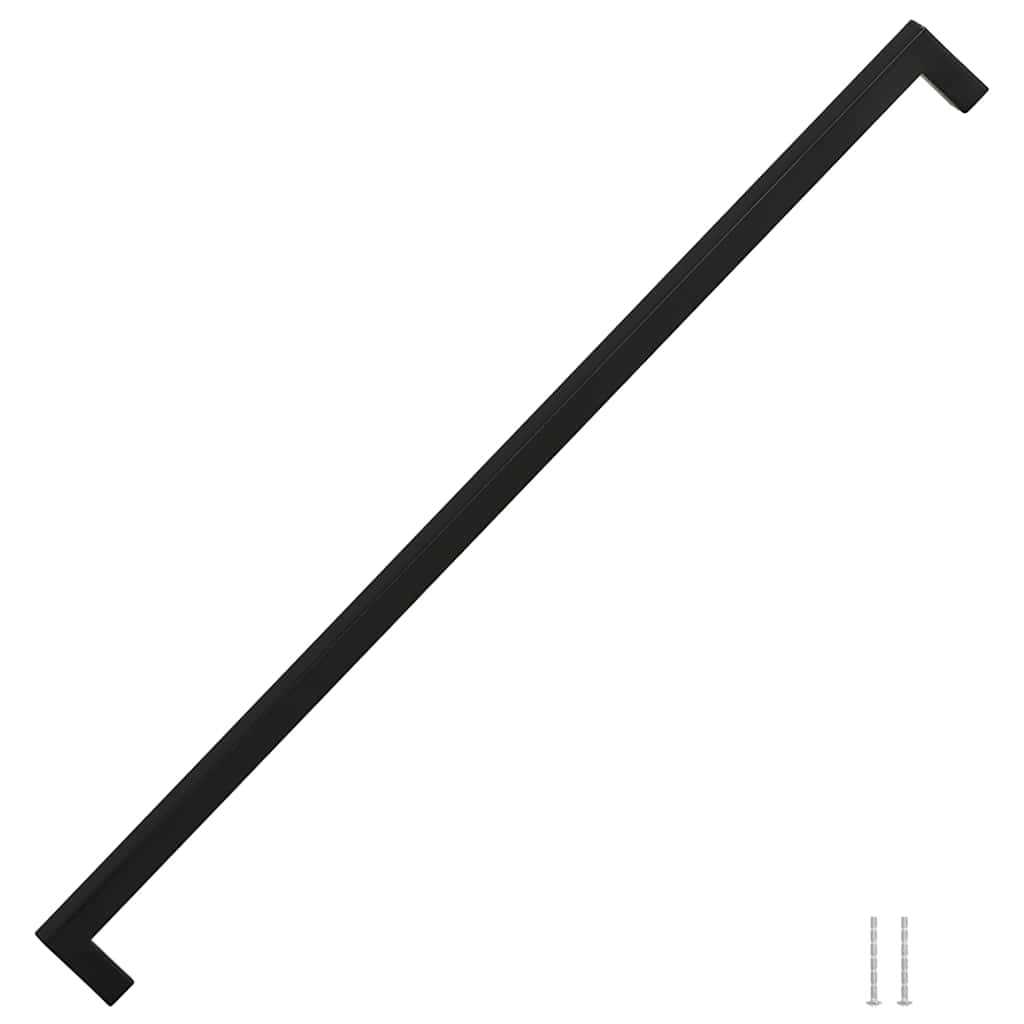 Puxadores para móveis 5 pcs 480 mm aço inoxidável preto