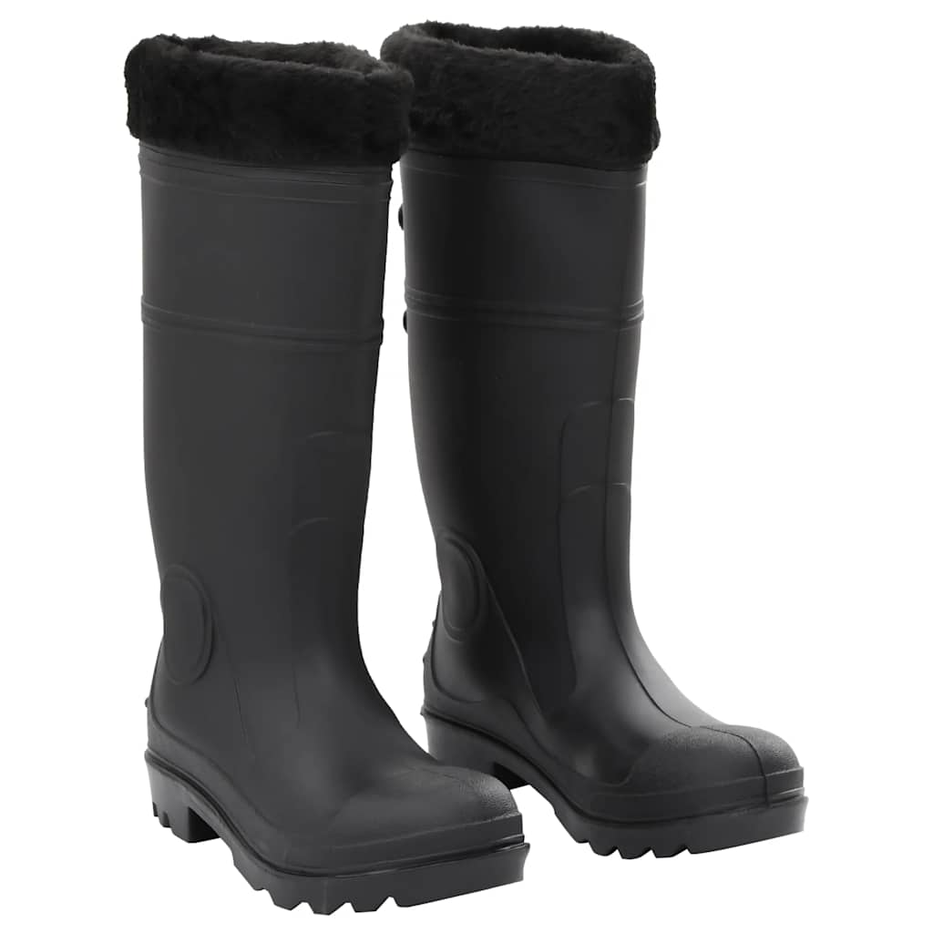 Galochas com meias removíveis tamanho 39 PVC preto