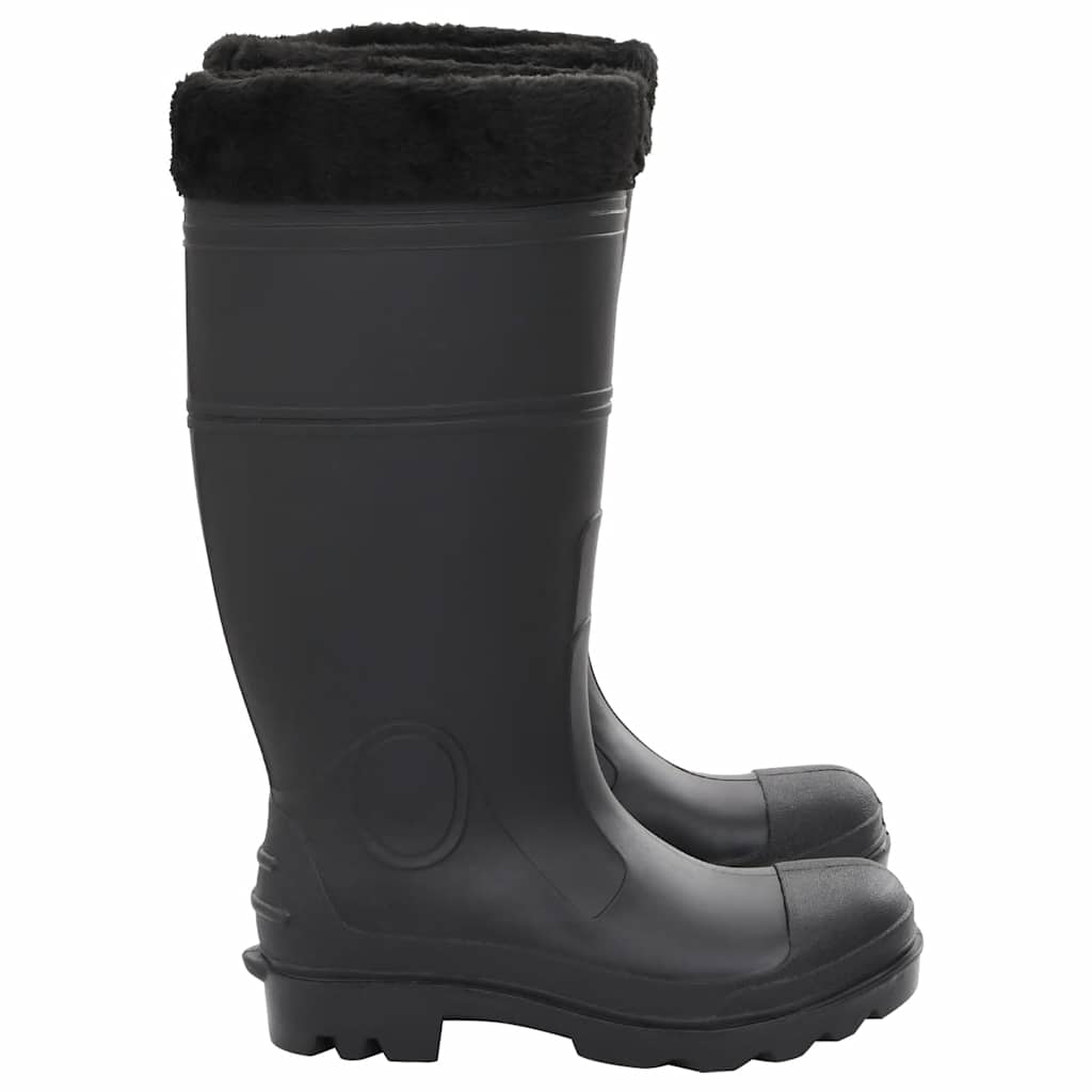 Galochas com meias removíveis tamanho 39 PVC preto
