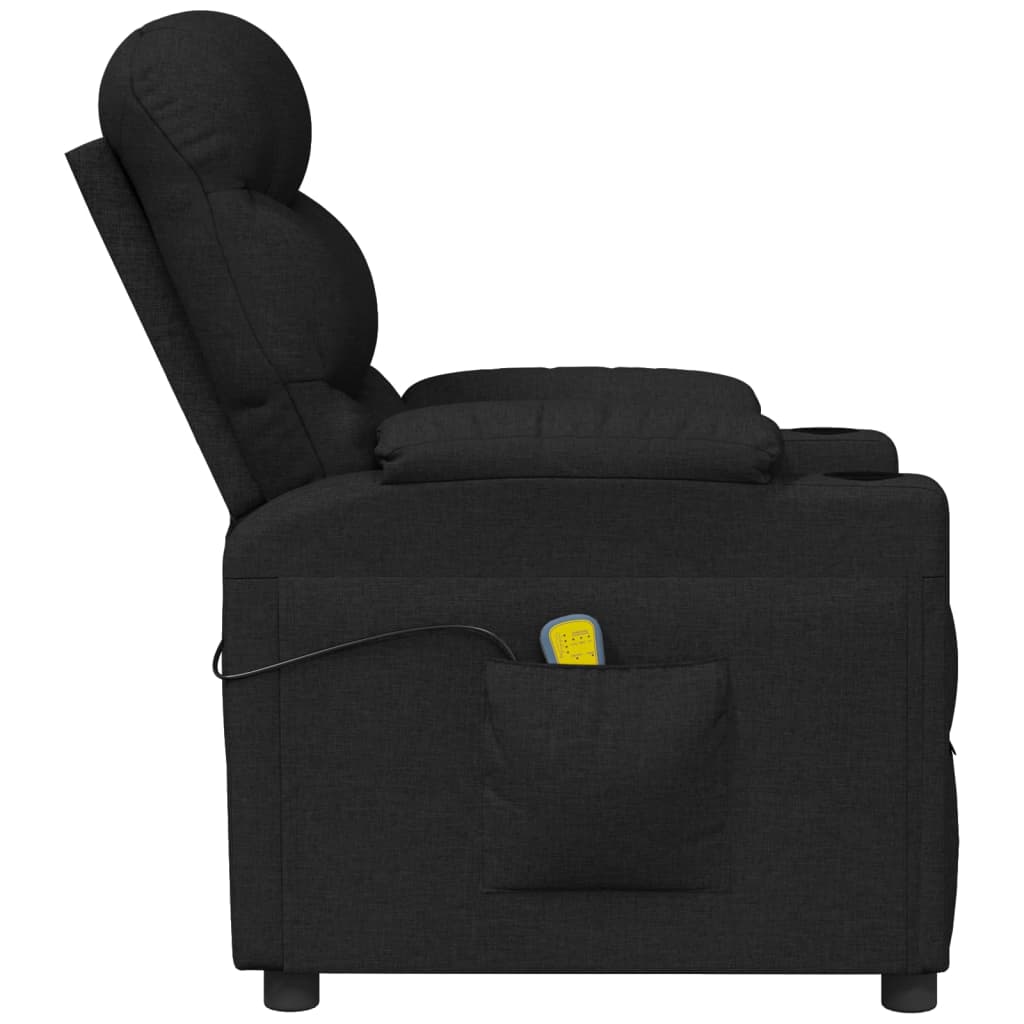 Poltrona de massagens elétrica tecido preto