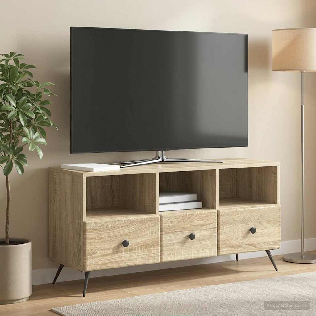 Gabinete para TV com gaveta carvalho sonoma 102 x 34,5 x 50 cm