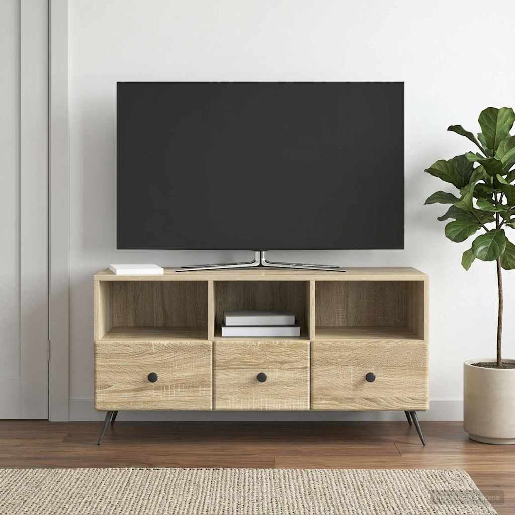 Gabinete para TV com gaveta carvalho sonoma 102 x 34,5 x 50 cm