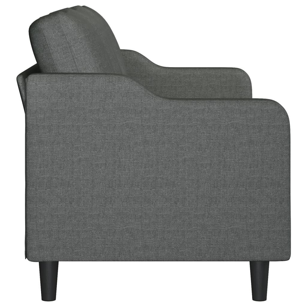 Sofá de 3 lugares 180 cm tecido cinza-escuro