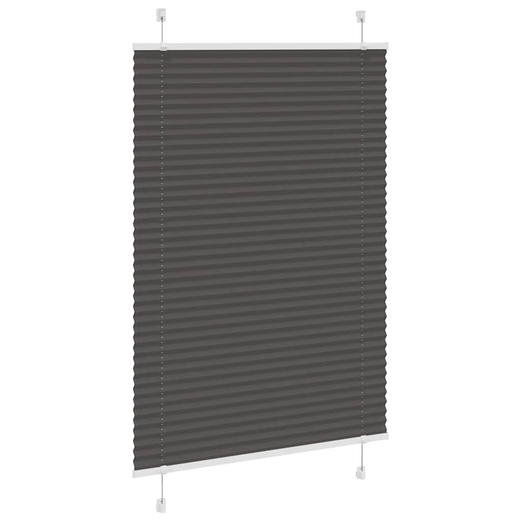 Preto plissada cega 100x150 cm largura tecido 99,4 cm poliéster