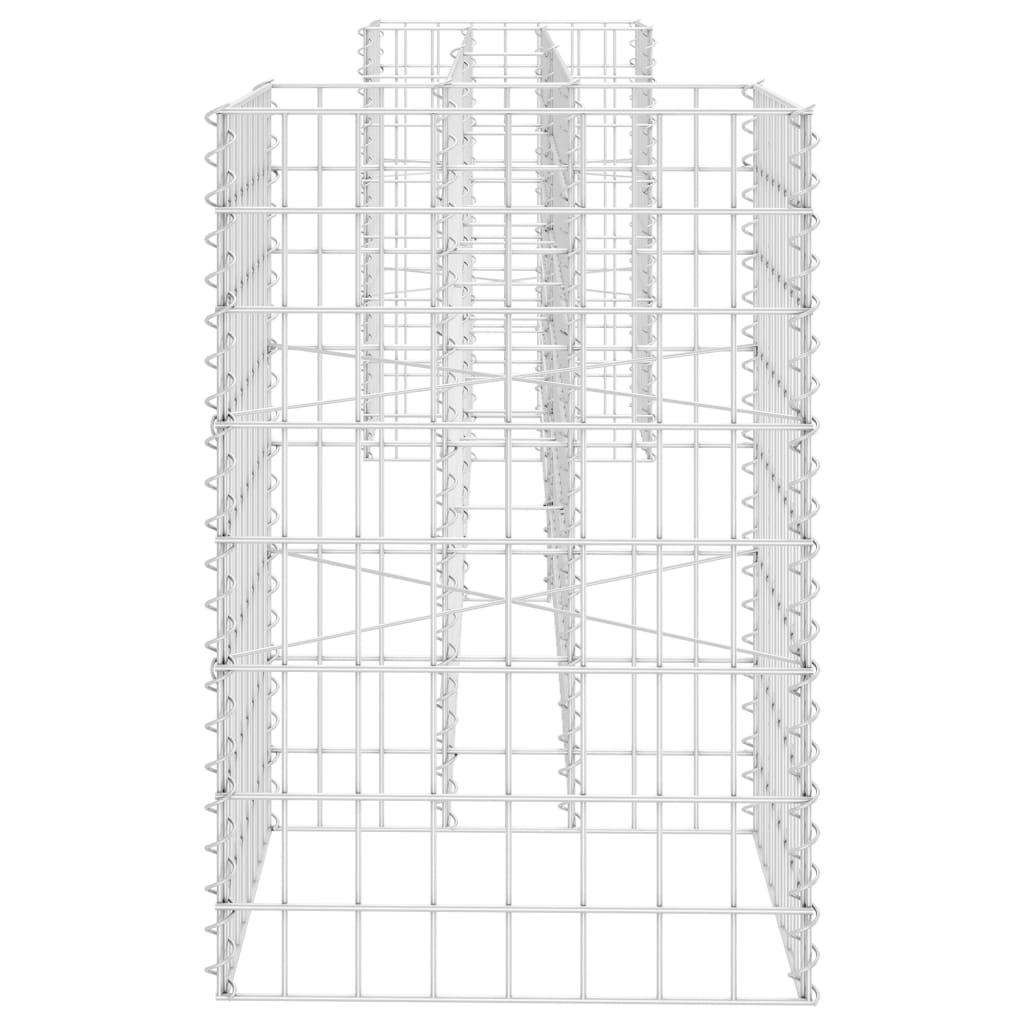 Gabião em forma de h fio de aço 260x40x60 cm