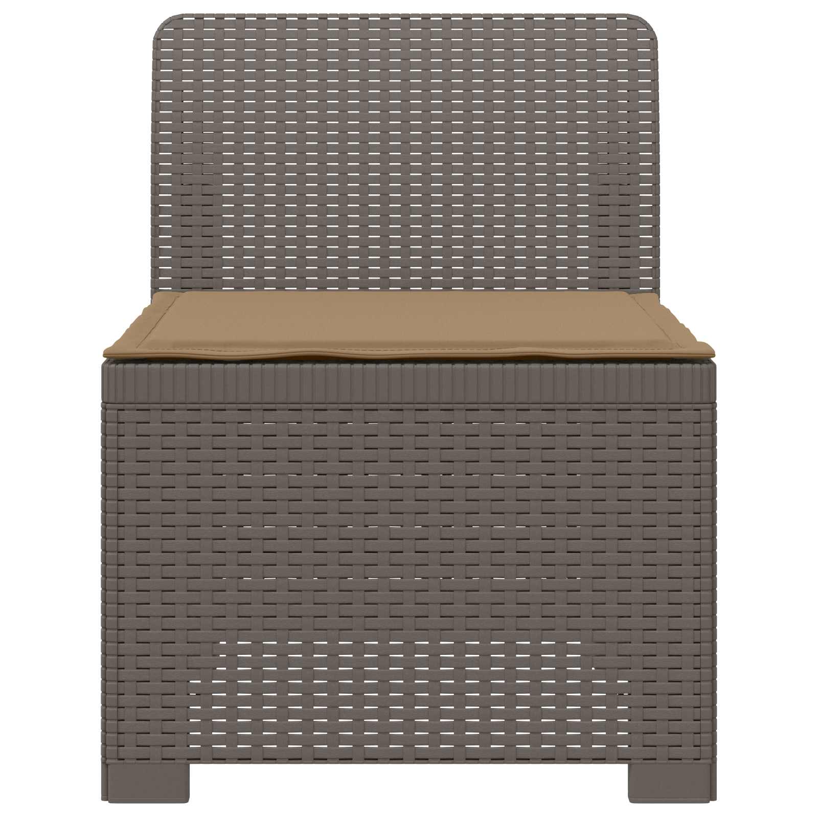 Sofá de jardim 1 lugar com almofada look rattan PP