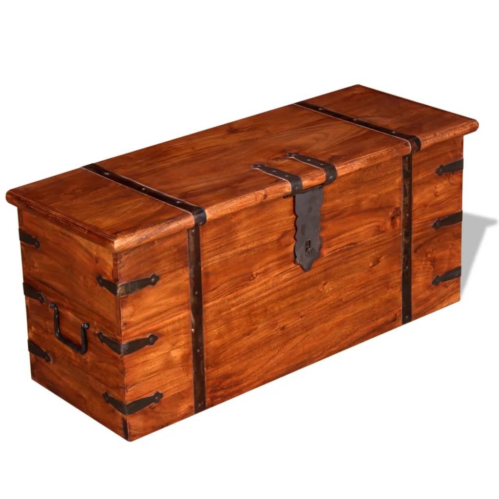 Conjunto de arcas de arrumação 2 pcs madeira maciça