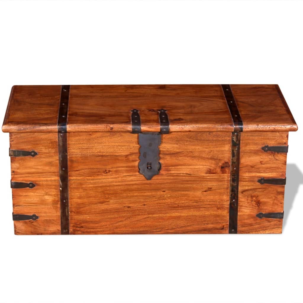 Conjunto de arcas de arrumação 2 pcs madeira maciça