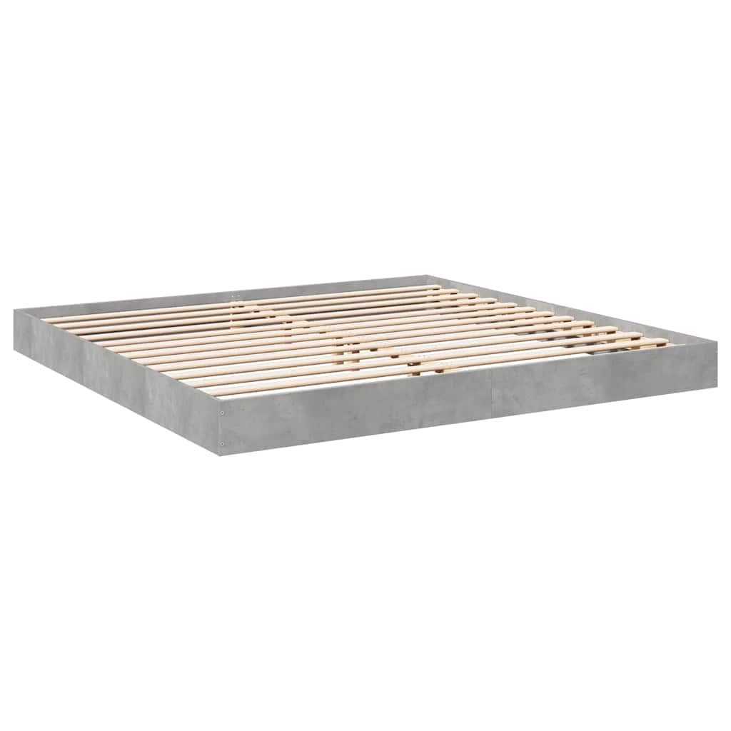 Estrutura de cama 180x200 cm derivados de madeira cinza cimento