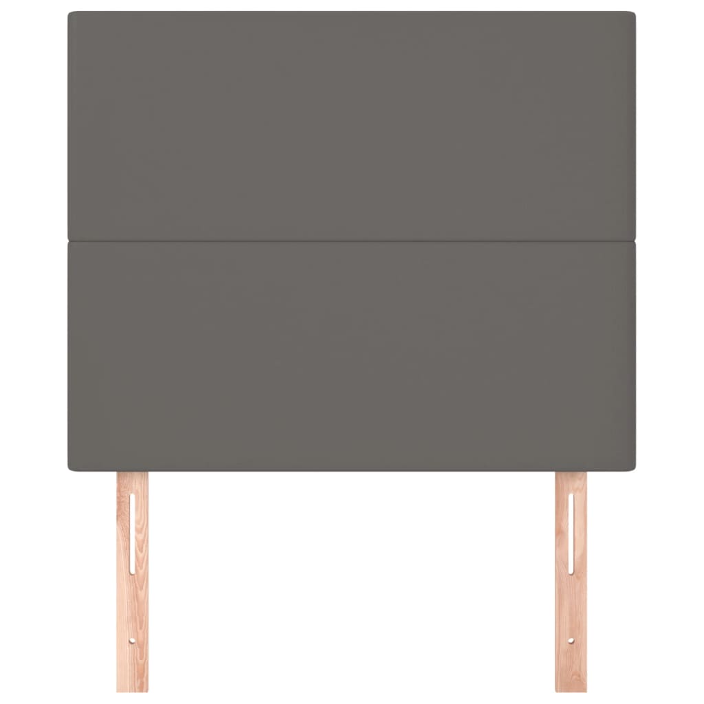 Cabeceira cinza 100x5x118/128 cm couro sintético