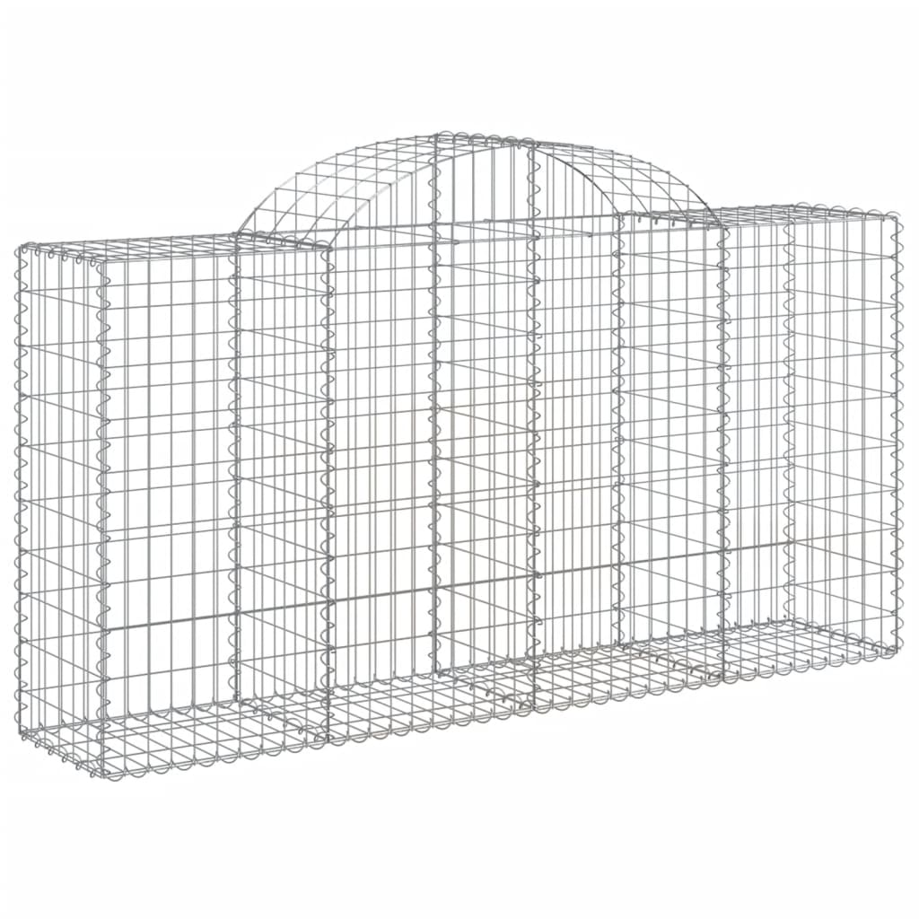 Cestos gabião arqueados 3pcs 200x50x100/120cm ferro galvanizado