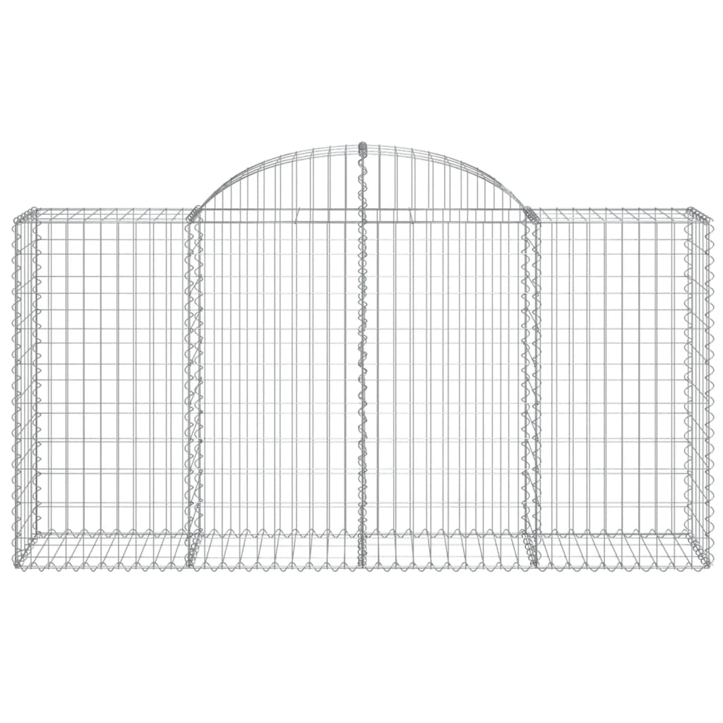 Cestos gabião arqueados 3pcs 200x50x100/120cm ferro galvanizado