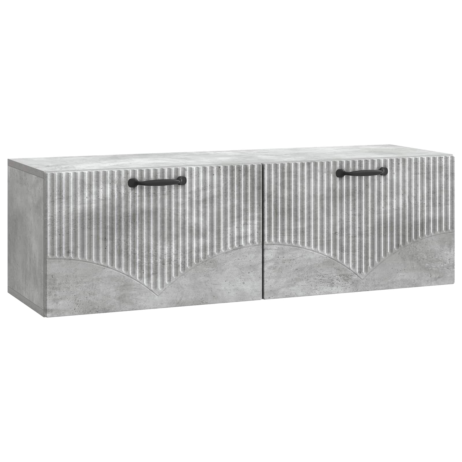 Gabinete de TV de parede cinzento cimento 98 x 31 x 30 cm