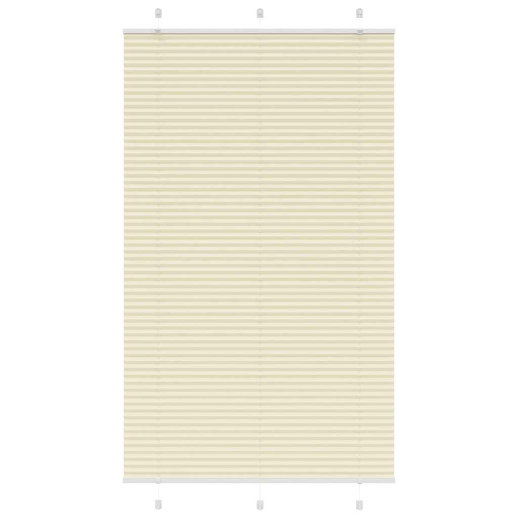 Plissado cego creme 120x200 cm largura tecido 119,4cm poliéster