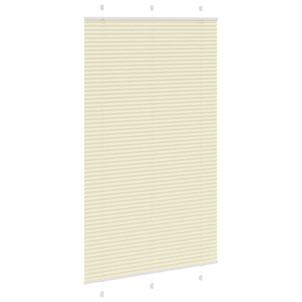 Plissado cego creme 120x200 cm largura tecido 119,4cm poliéster