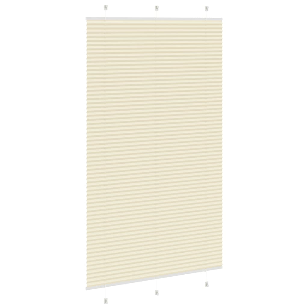 Plissado cego creme 120x200 cm largura tecido 119,4cm poliéster
