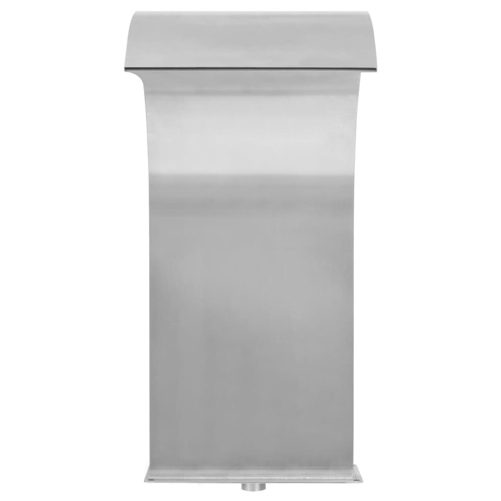 Fonte para piscina aço inoxidável 45x30x65 cm prateado