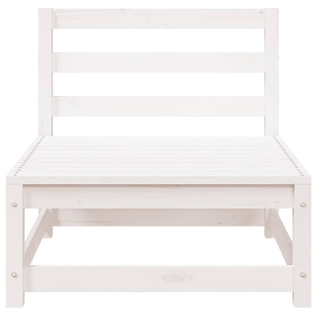 2 Pcs conj. lounge de jardim c/ almofadões pinho maciço branco