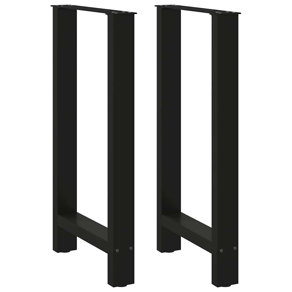 Pés para mesa de bar pretos 2 peças 50x(90-91) cm aço