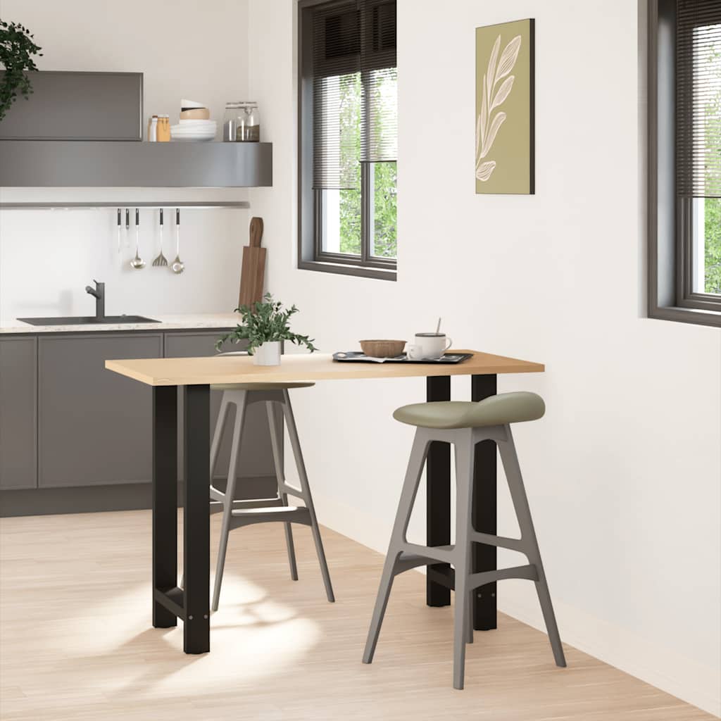 Pés para mesa de bar pretos 2 peças 50x(90-91) cm aço