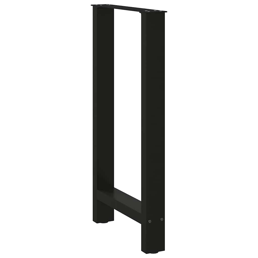 Pés para mesa de bar pretos 2 peças 50x(90-91) cm aço