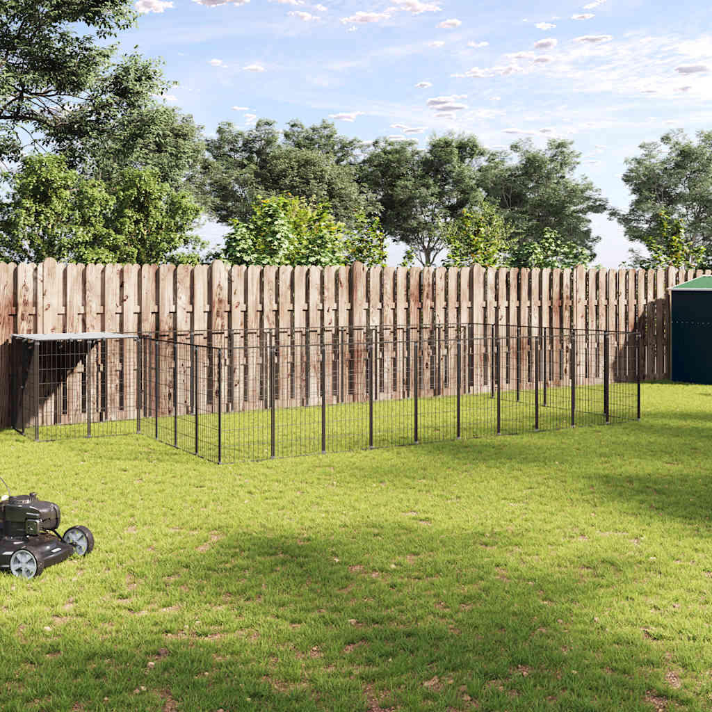 Canil 19,36 m² aço preto