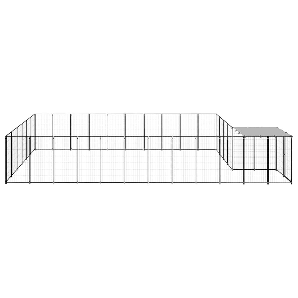 Canil 19,36 m² aço preto