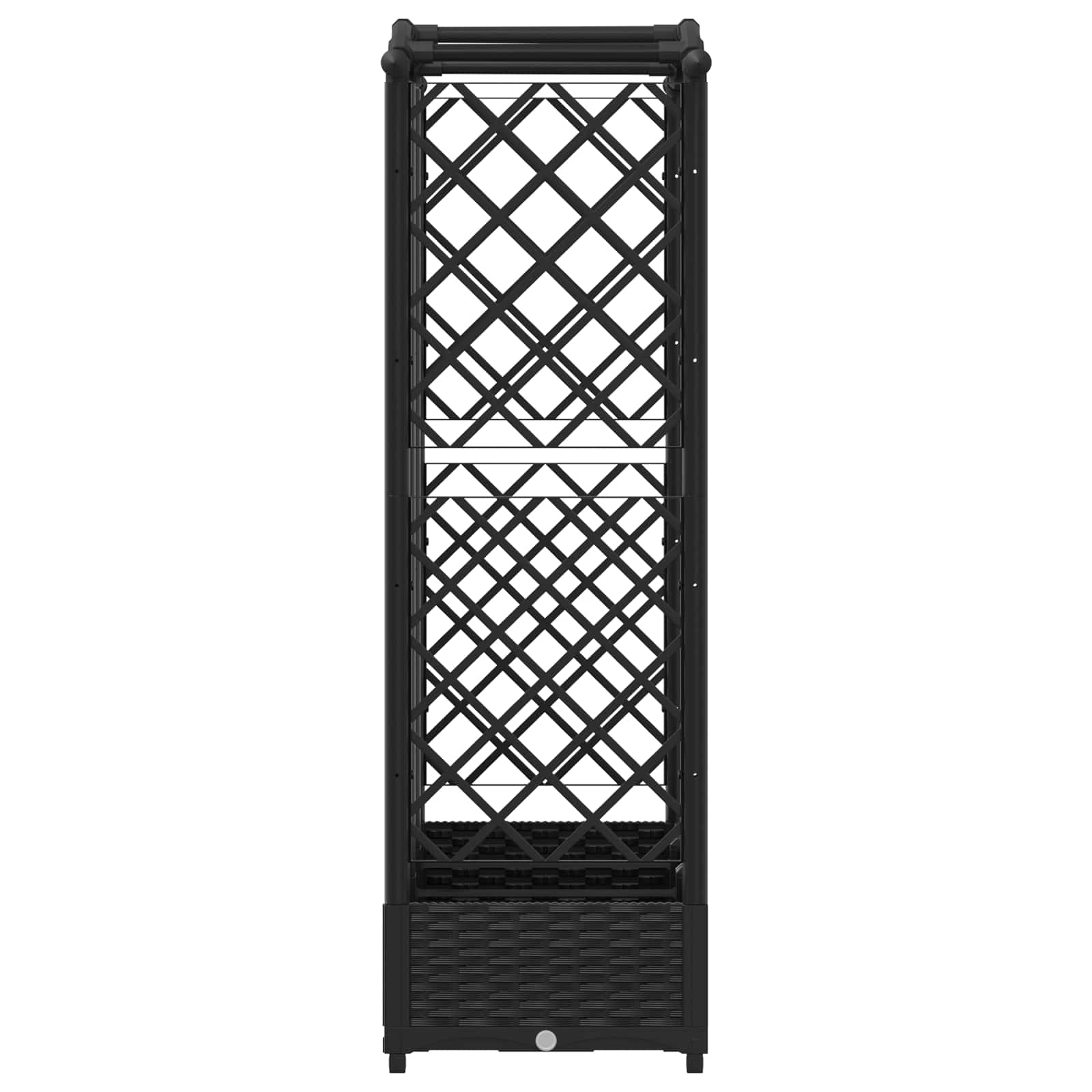 Cama elevada com treliça e telhado preto 163 x 40 x 123 cm PP