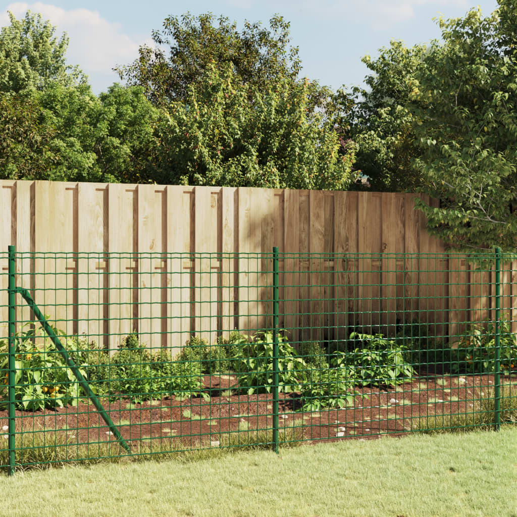 Cerca de malha de arame com flange 1,1x25 m verde