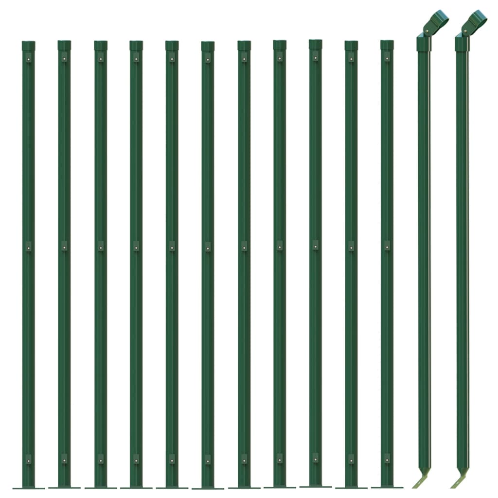Cerca de malha de arame com flange 1,1x25 m verde