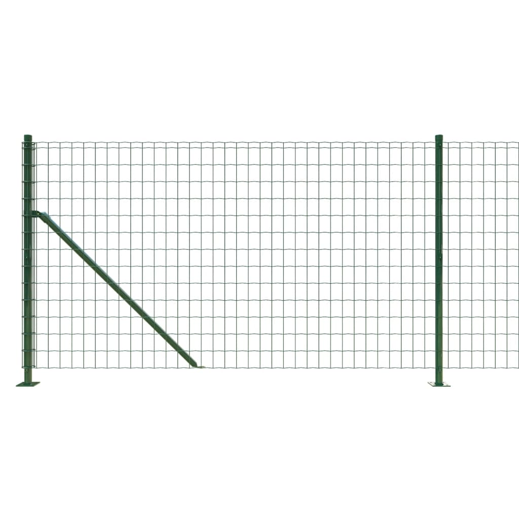 Cerca de malha de arame com flange 1,1x25 m verde