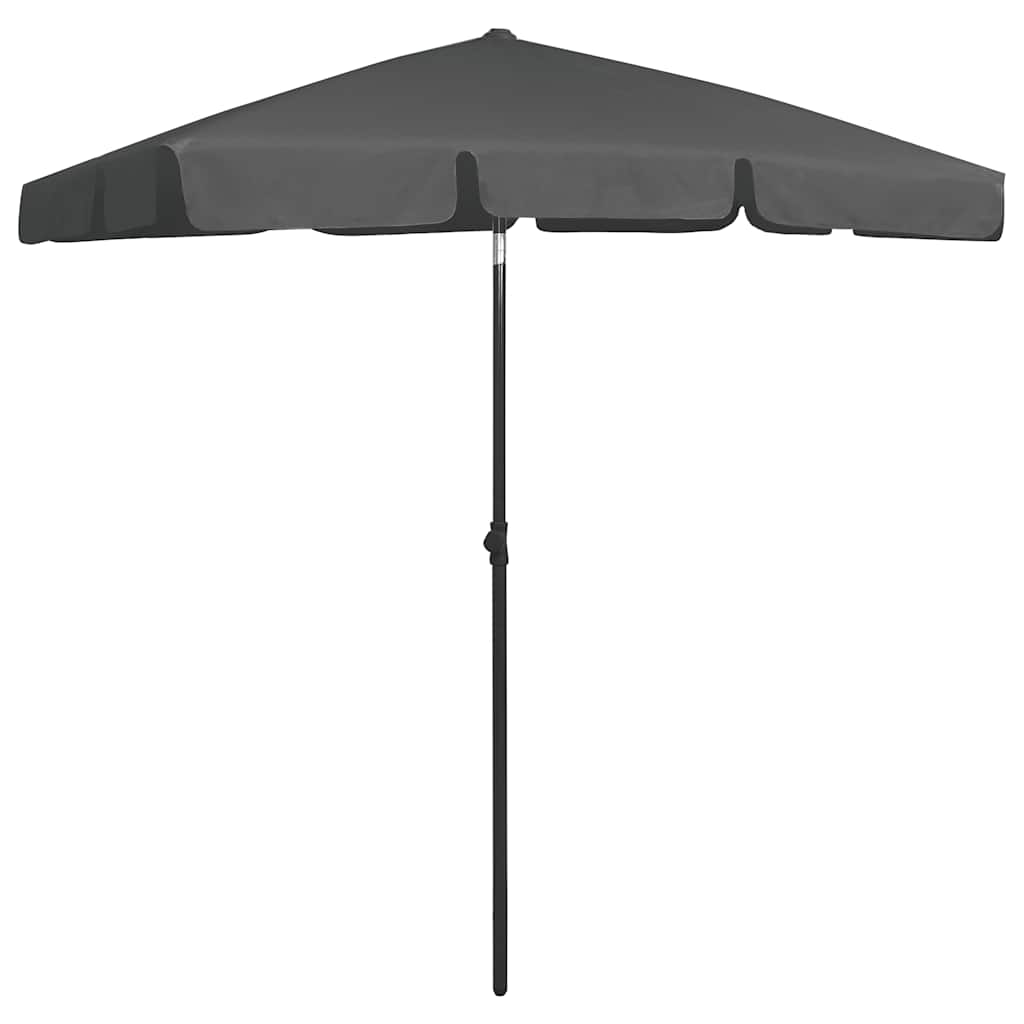 Guarda-sol de praia 180x120 cm antracite