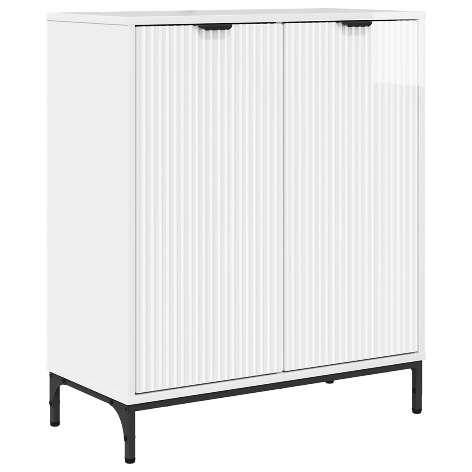 Buffet branco brilhante 69,5 x 33 x 82 cm derivados de madeira