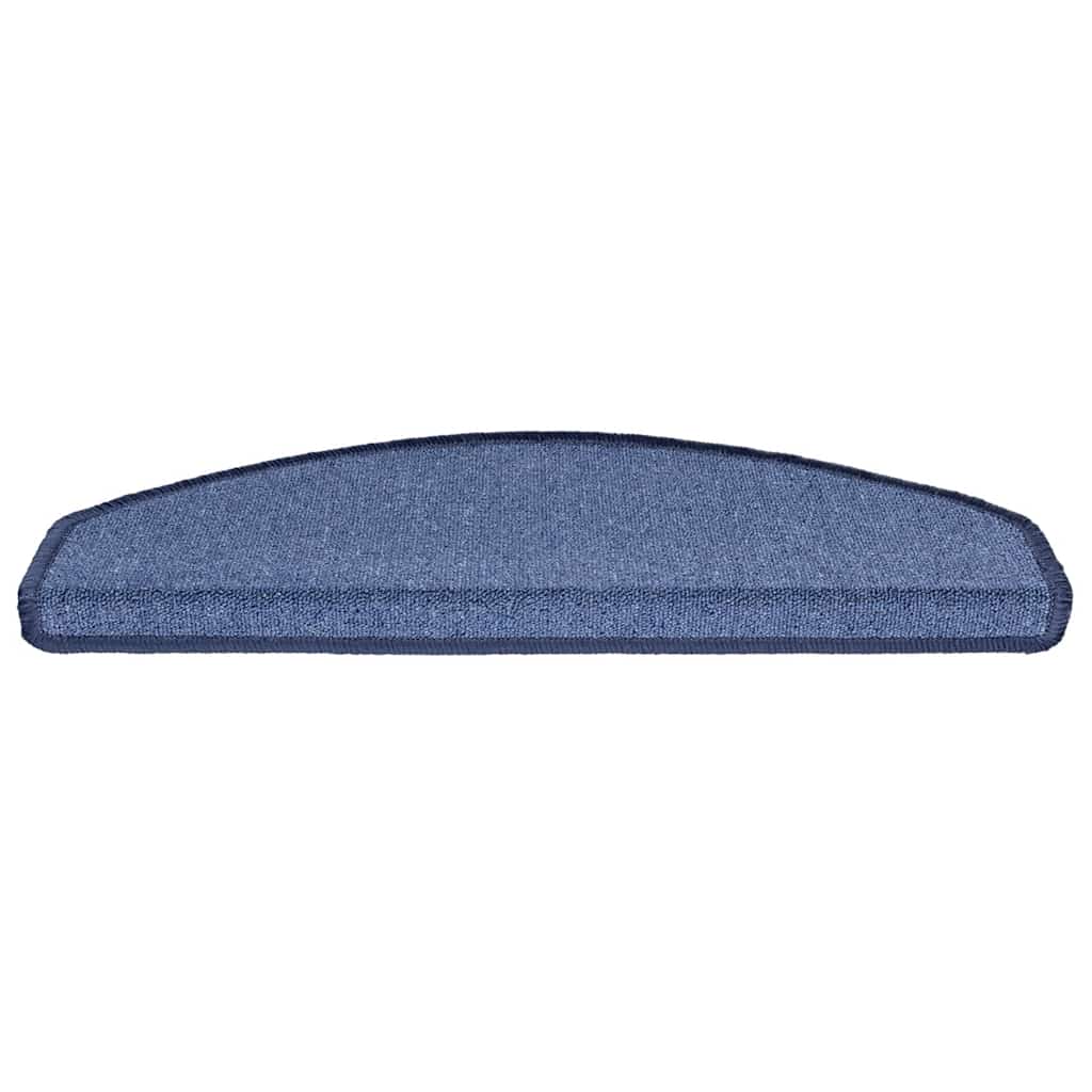 Tapetes de escada 30 peças 65x24x4 cm azul semicircular grande