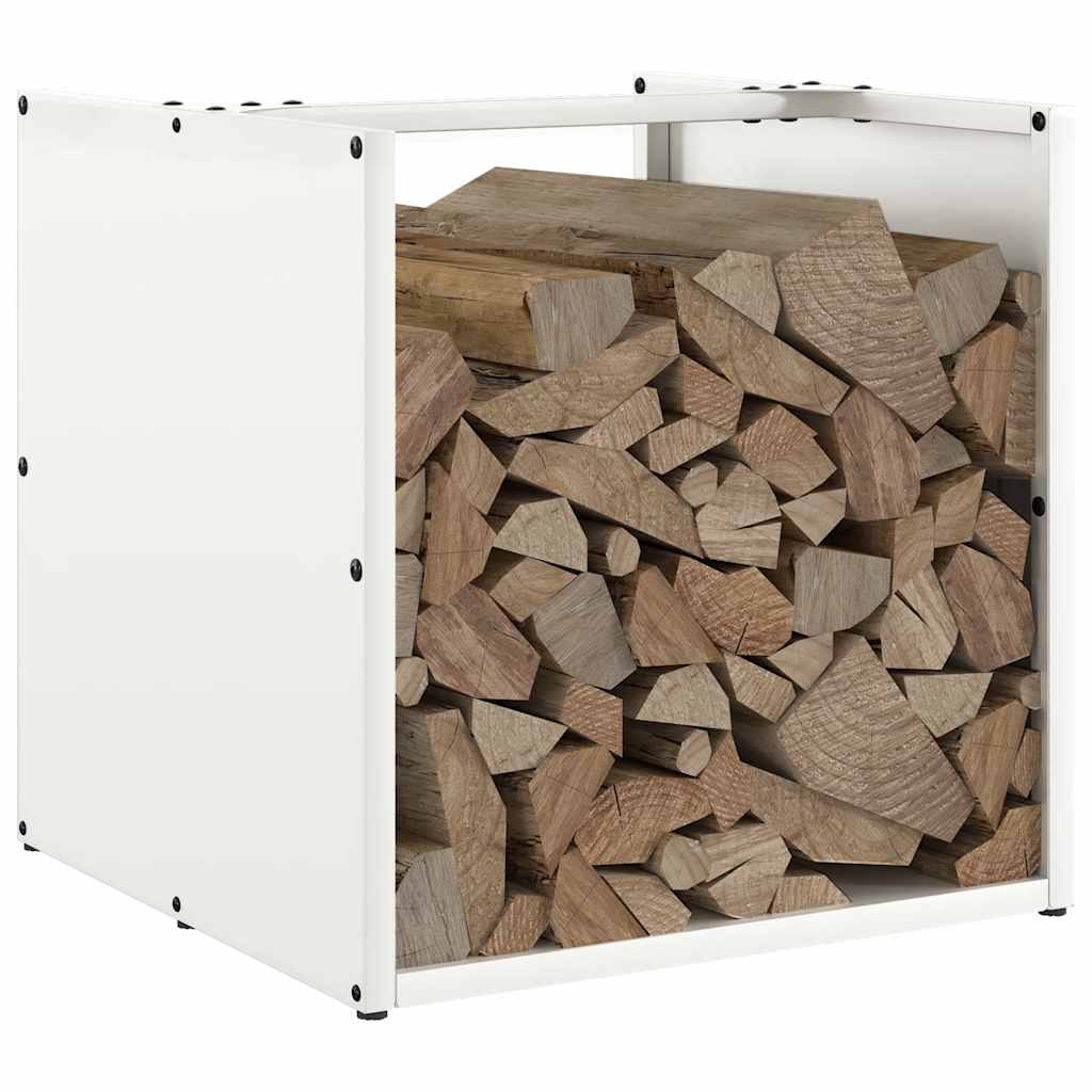 Suporte para lenha 40x40x40 cm aço laminado a frio branco