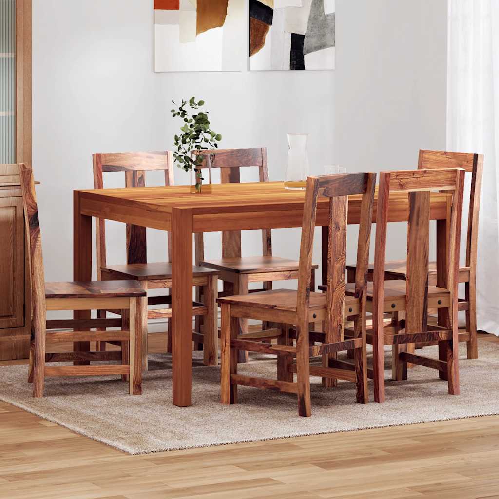 Cadeiras de jantar 6 pcs madeira maciça