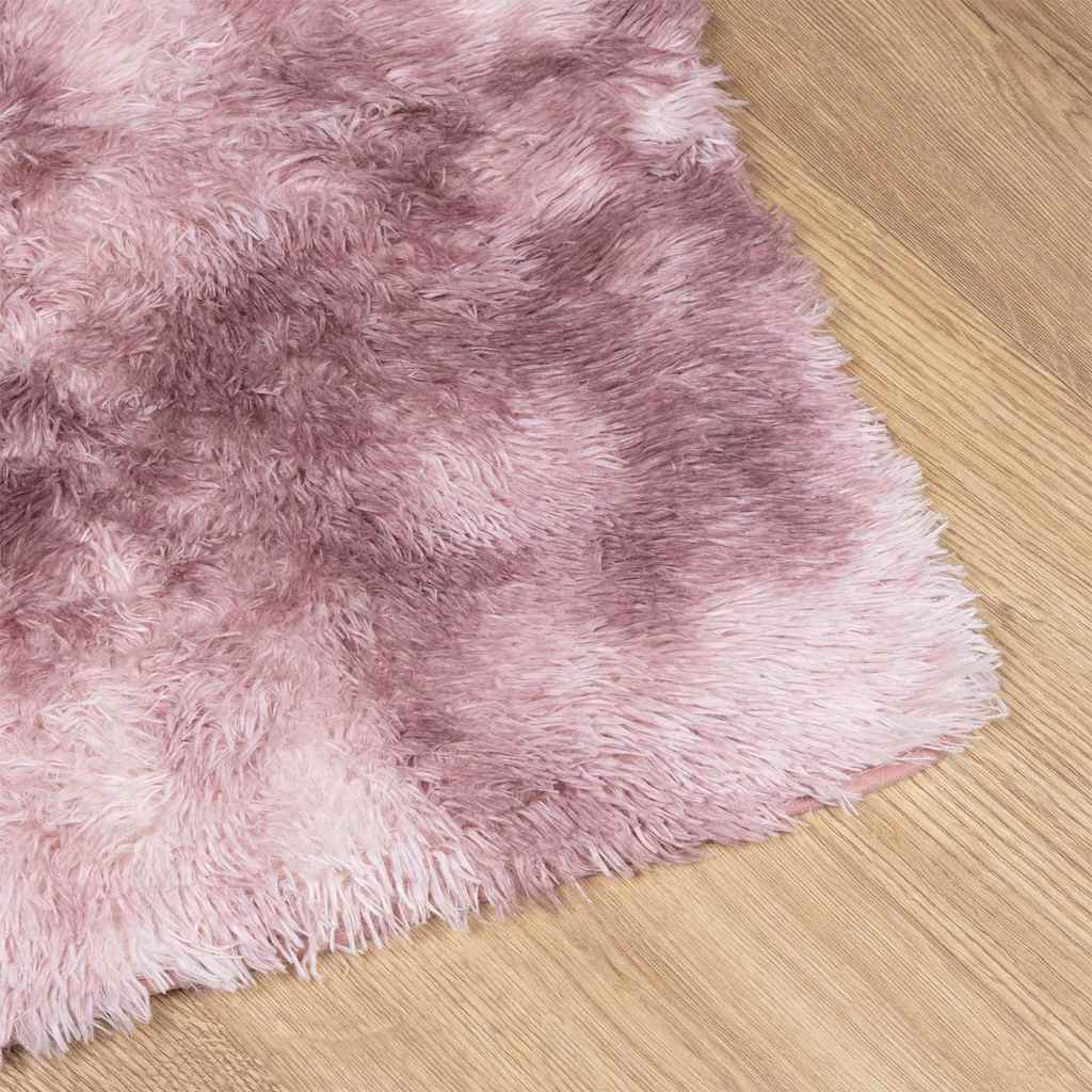 Tapete shaggy de pelo alto navarra 80x150 cm rosa empoeirado