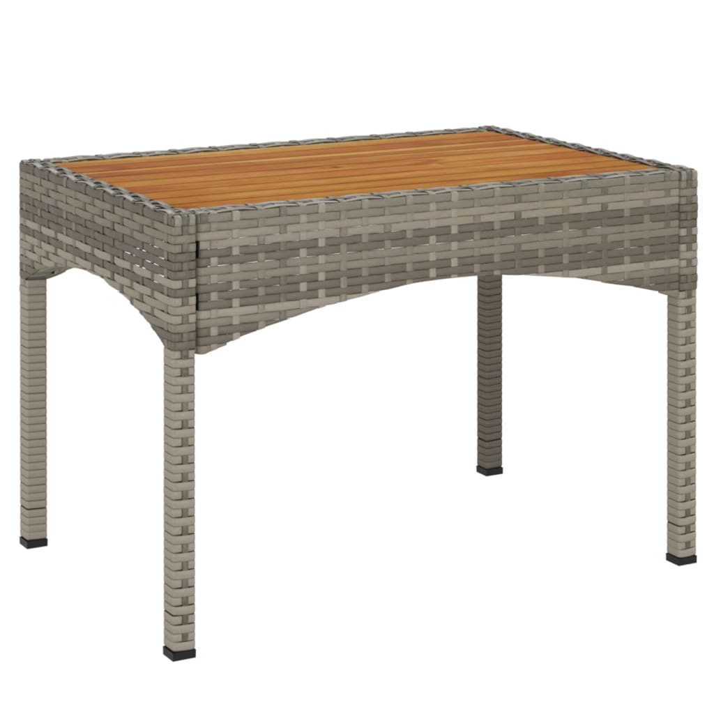 3 Pcs conjunto lounge de jardim c/ almofadões vime PE cinzento