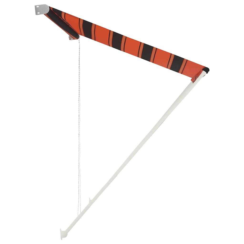Toldo retrátil 350x150 cm laranja e castanho