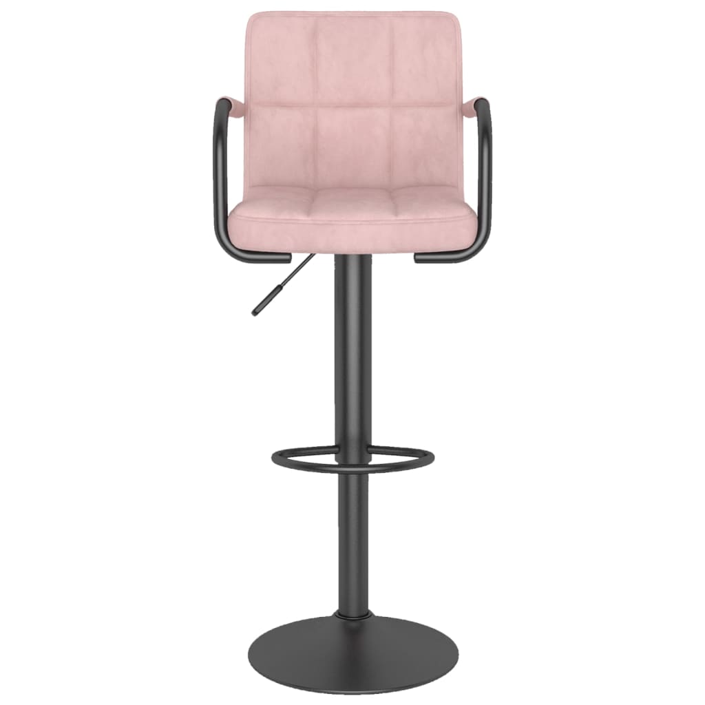 Bancos de bar 2 pcs veludo rosa