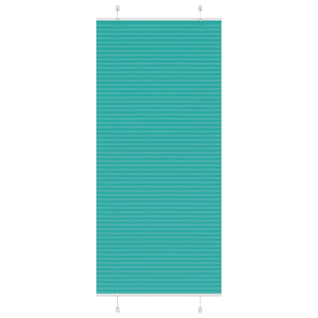 Gasolina verde plissada cega 90x200 cm largura tecido 89,4 cm