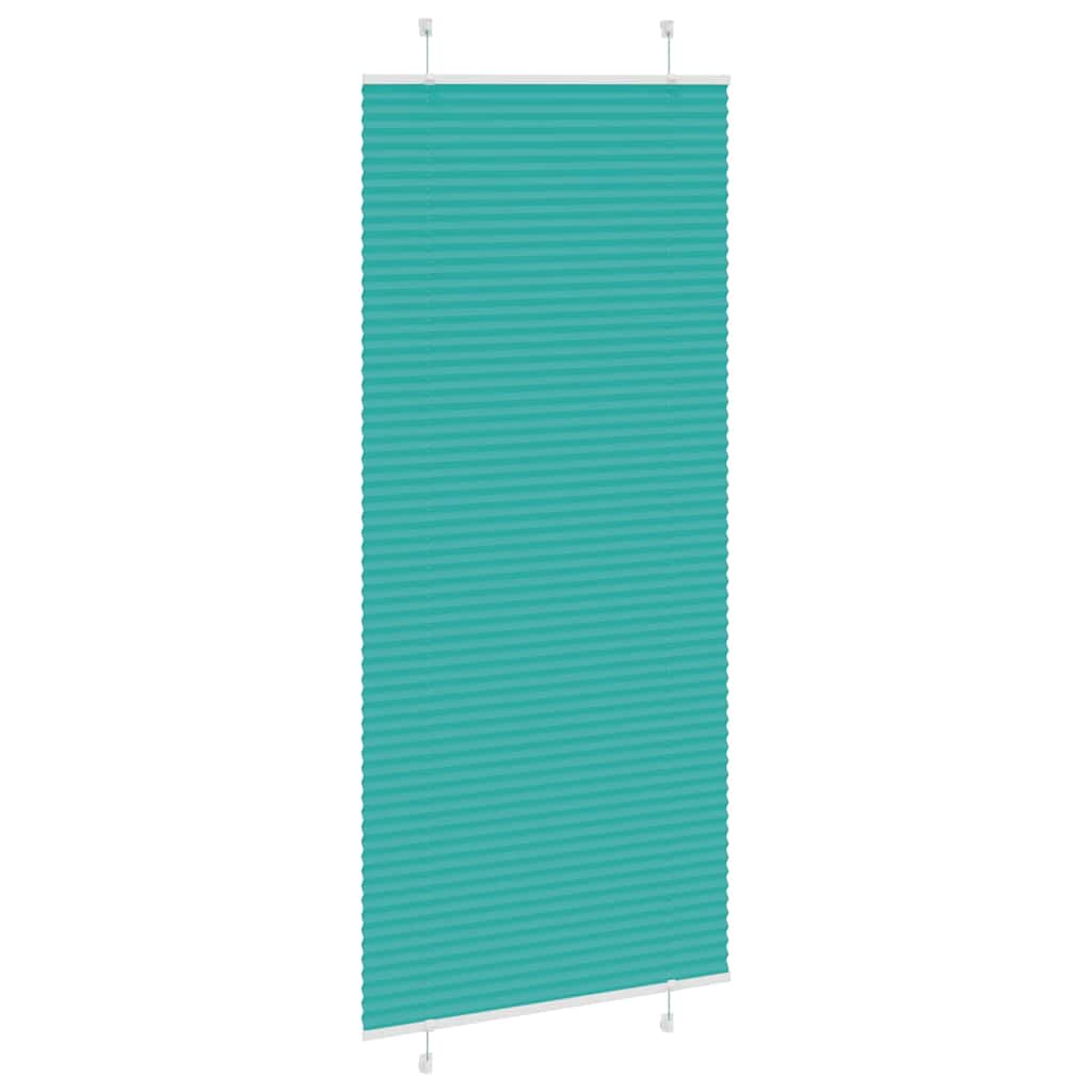 Gasolina verde plissada cega 90x200 cm largura tecido 89,4 cm