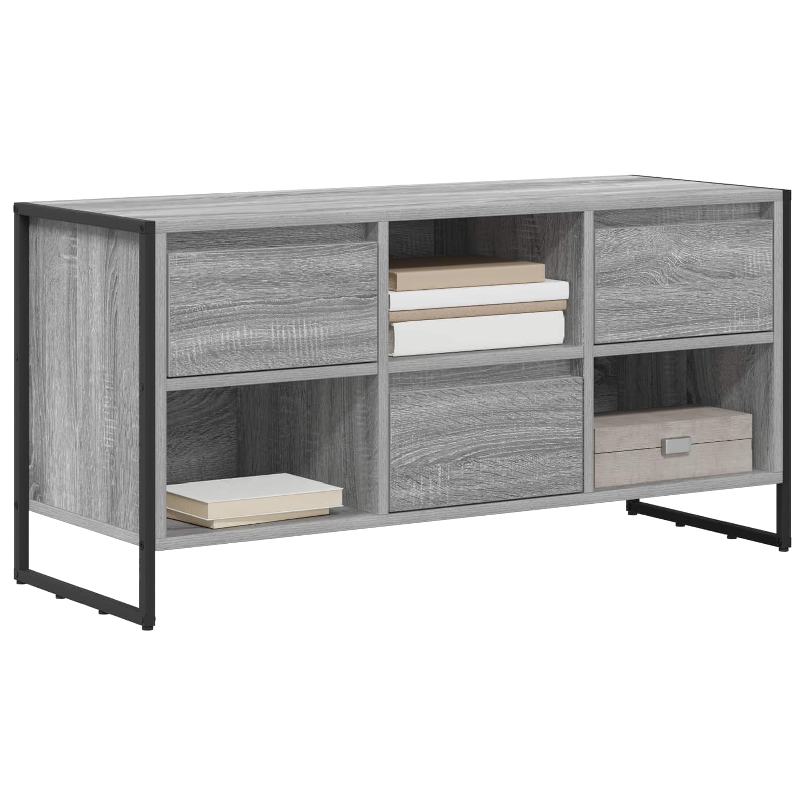 Gabinete para TV 100 x 36 x 49,5 cm cinza sonoma