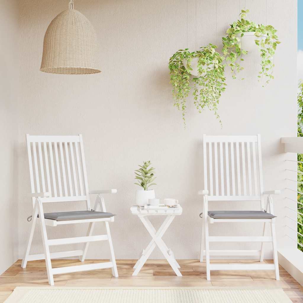 Almofadões p/ cadeiras jardim 2pcs 40x40x4 cm oxford cinza