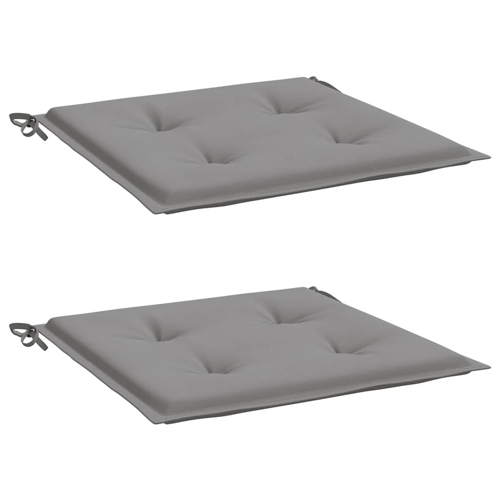 Almofadões p/ cadeiras jardim 2pcs 40x40x4 cm oxford cinza