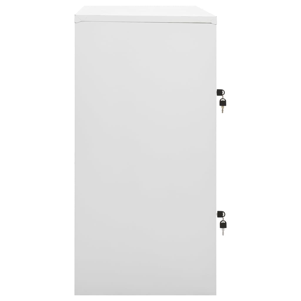Cacifos 2 pcs 90x45x92,5 cm aço cinzento-claro e vermelho
