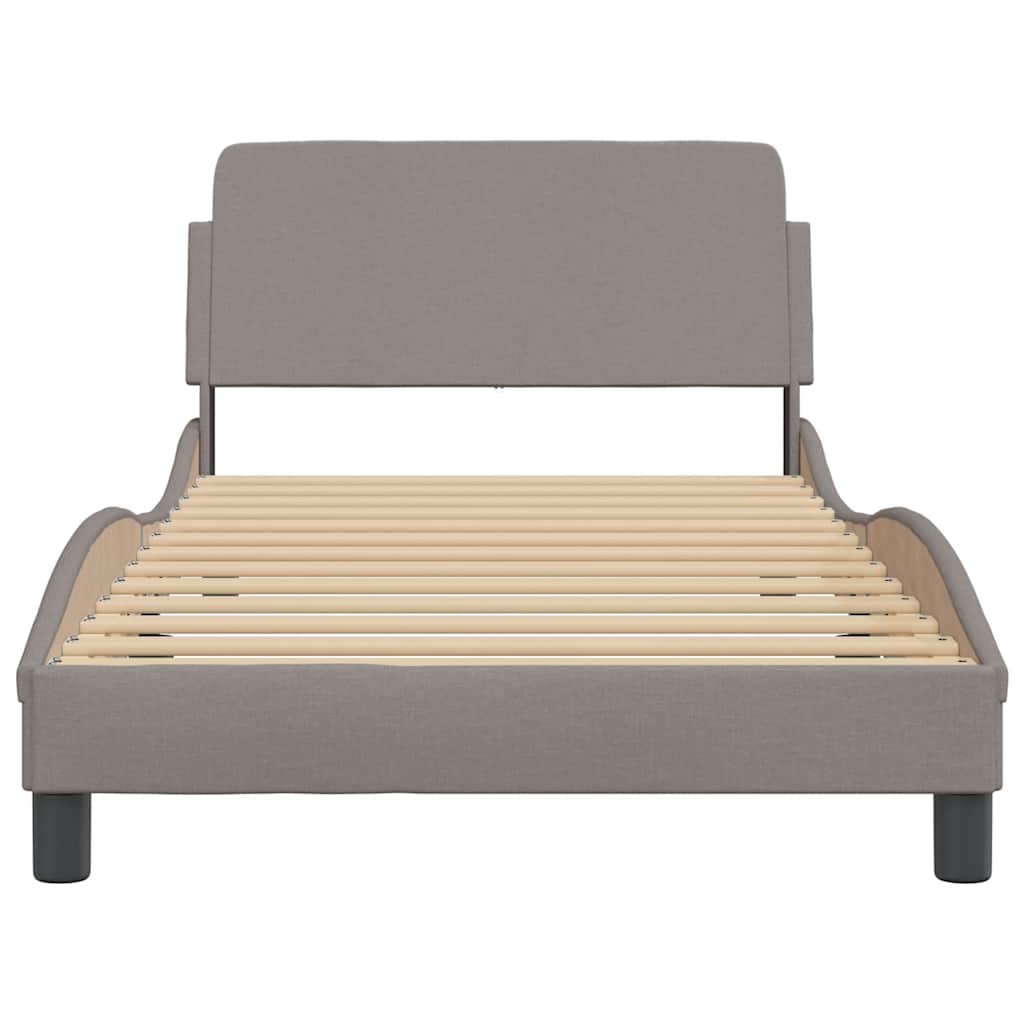 Estrutura de cama dover 100x200 cm tecido cinza-acastanhado