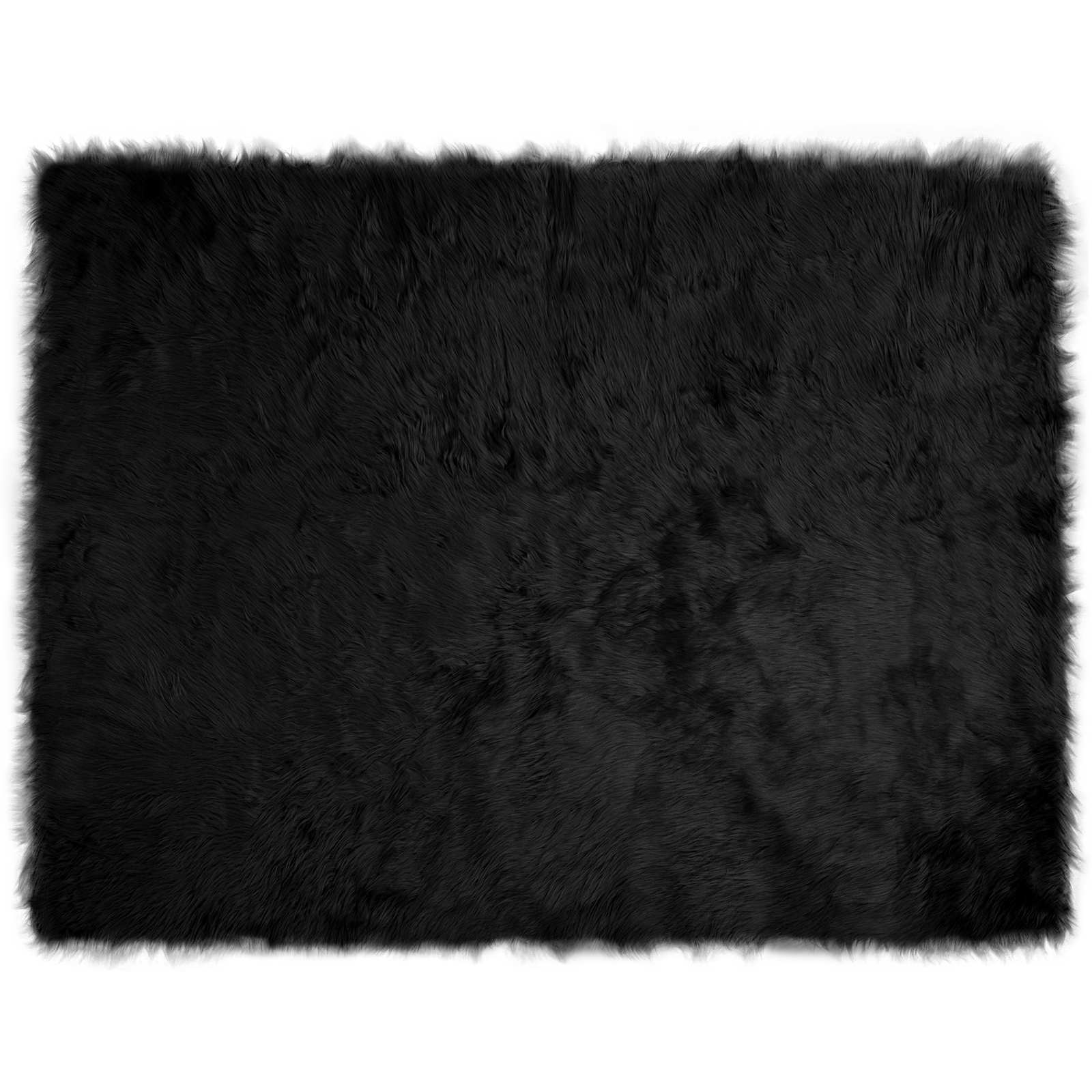 Tapete de de ovelha sintética tafalla preto 240 x 340 cm