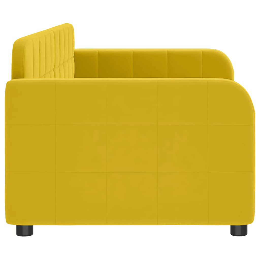 Sofá-cama 80x200 cm veludo amarelo