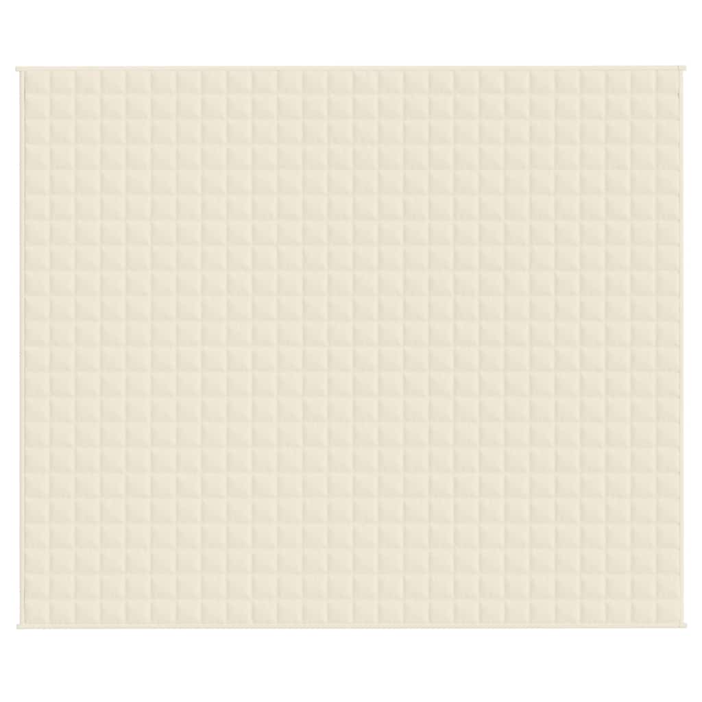 Manta pesada 15 kg 220x260 cm tecido creme-claro